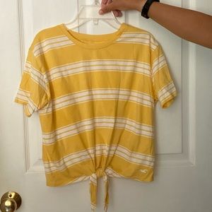 Hollister tied cropped t-shirt.